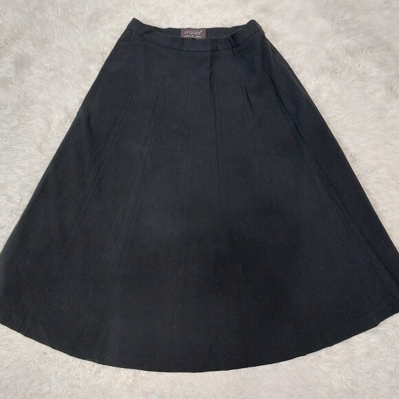 Vintage Episode Women's Black A Line Skirt Knee Length US 6 - Picture 2 of 8